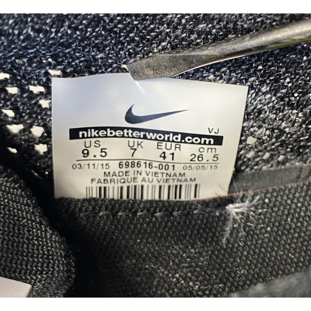 Nike Flyknit Zoom Agility Womens Running Shoes Sneaker Size 9.5 Black 698616-001 - Picture 13 of 13